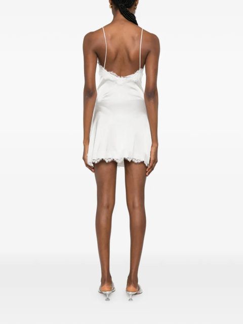Oséree lace-trim slip mini dress - White