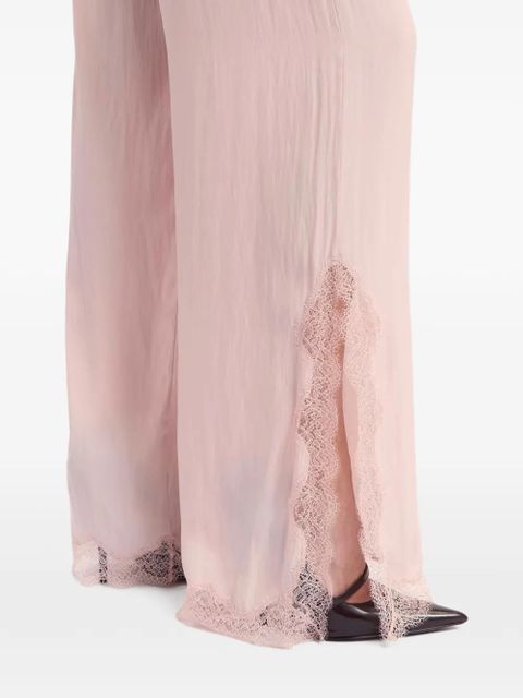 16Arlington Ricci lace-trim trousers - Pink