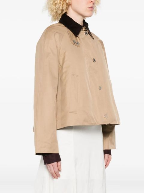 Maje trimmed-collar cotton-blend jacket - Neutrals - zdjęcie produktu nr 2