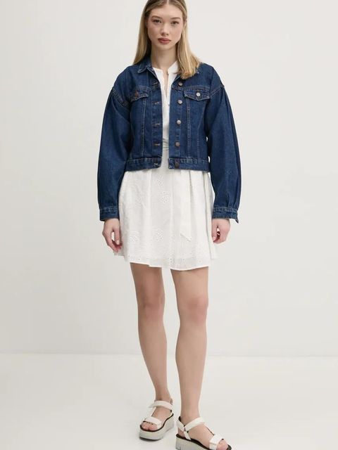 Desigual sukienka bawełniana TOURS kolor biały mini rozkloszowana 25SWVW09 - zdjęcie produktu nr 2