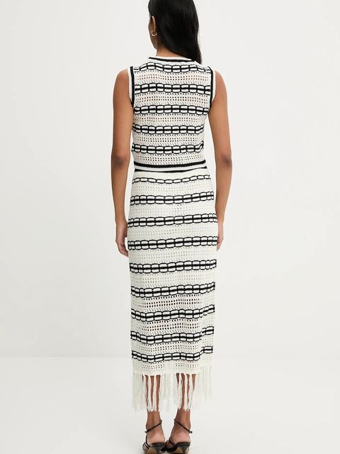 Answear.LAB top i spódnica damski kolor biały