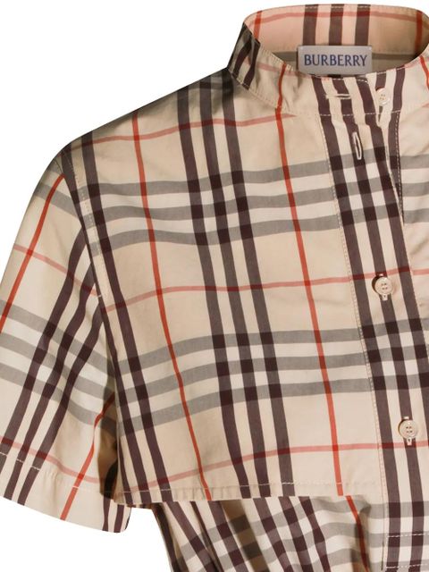 Burberry check shirt mini dress - Neutrals