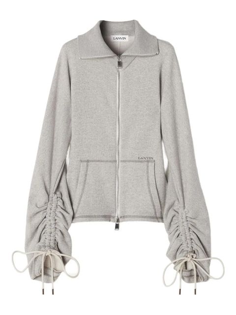 Lanvin cotton gathered-cuff jacket - Grey - zdjęcie produktu nr 1
