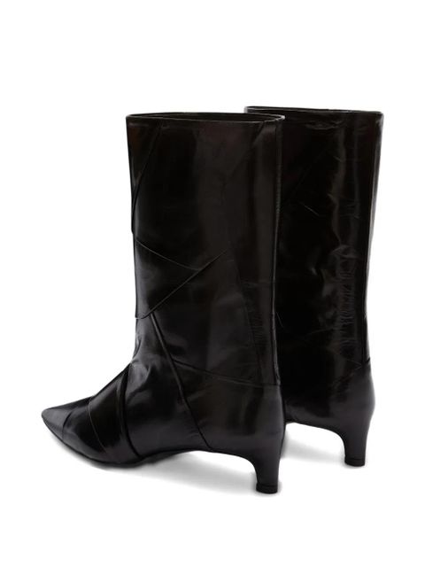 Jil Sander leather boots - Black
