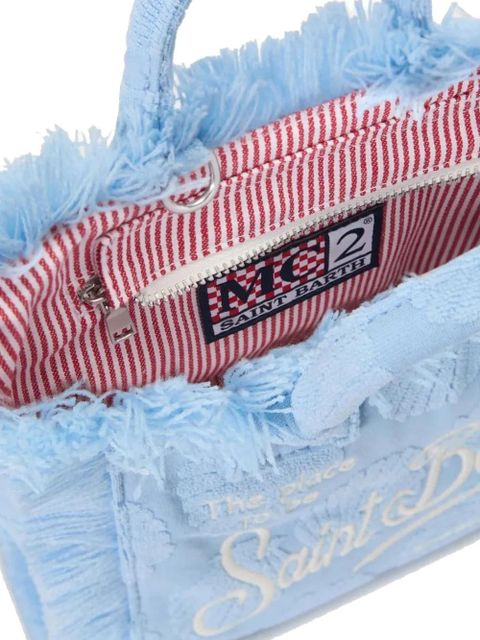 MC2 Saint Barth mini Vanity shell-embossed tote bag - Blue