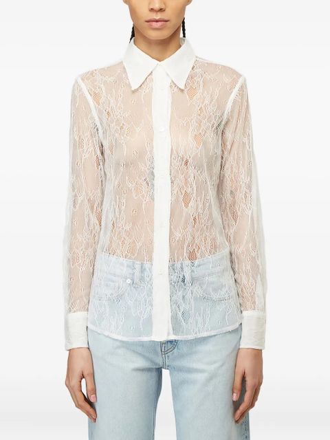OUR LEGACY floral-lace long-sleeved shirt - White - zdjęcie produktu nr 1