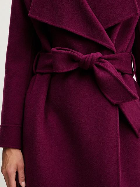 Simona Corsellini płaszcz wełniany kolor bordowy A25CPCPV0101
