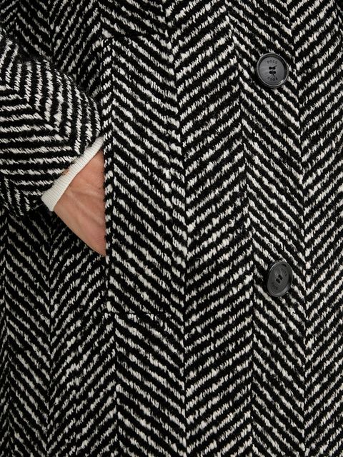 BOSS Orange płaszcz z dodatkiem wełny kolor czarny 50548092