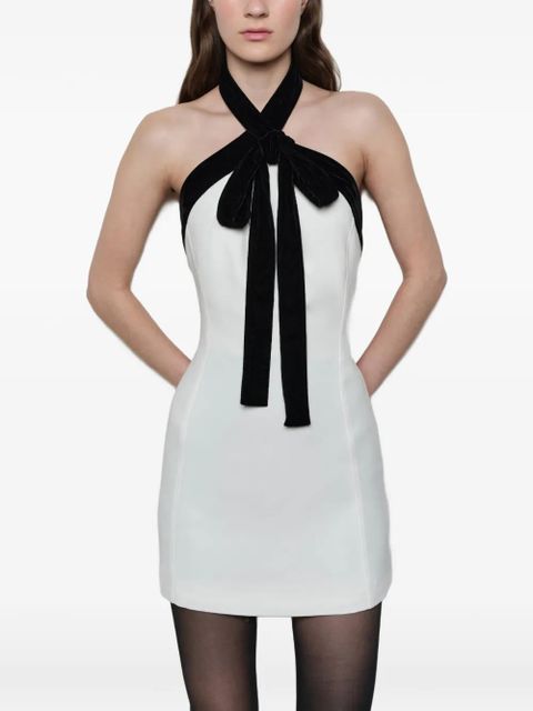 Simkhai Jolie velvet-tie mini dress - White