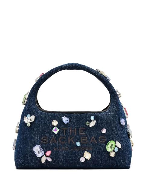 Marc Jacobs crystal-embellished denim shoulder bag - Blue - zdjęcie produktu nr 1