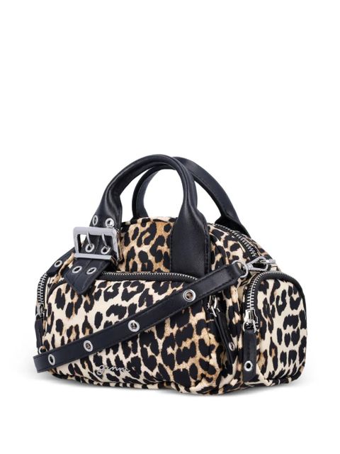 GANNI leopard-print mini bag - Neutrals