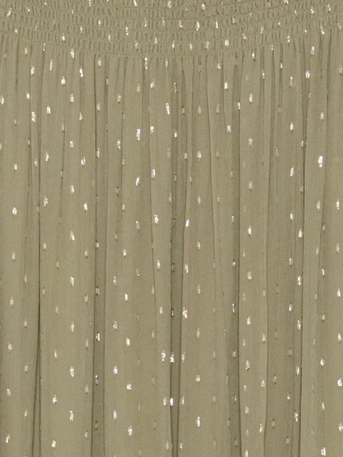 Ba&Sh metallic-dot ruffled skirt - Green