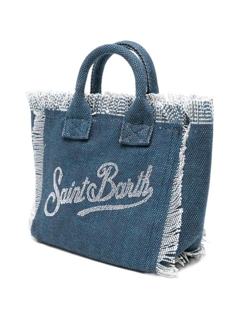 MC2 Saint Barth mini Vanity fringed tote bag - Blue