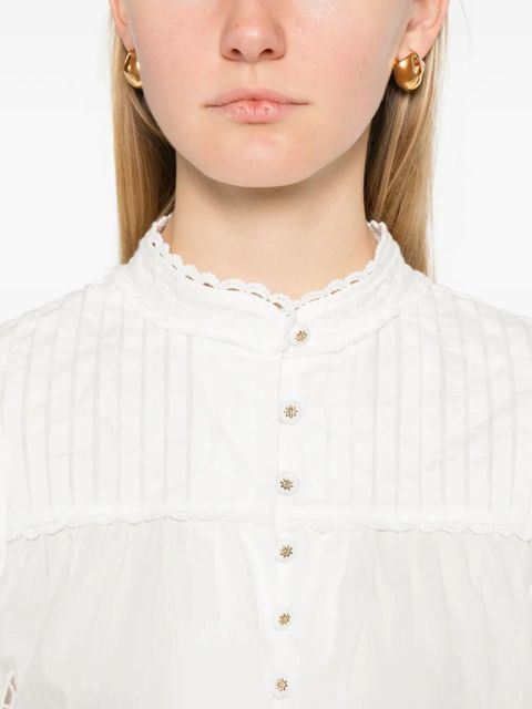 FARM Rio lace embroidered top - White