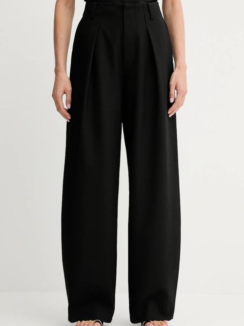 Miss Sixty spodnie wełniane damskie kolor czarny szerokie high waist 6S3PJ57700 - zdjęcie produktu nr 1