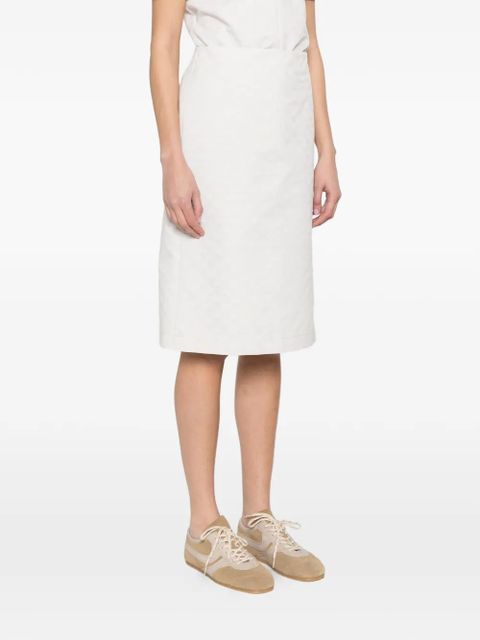 Gucci zip-fastening midi skirt - Neutrals