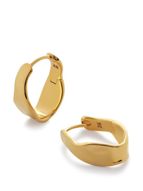 Monica Vinader scultped hoop design earrings - Gold