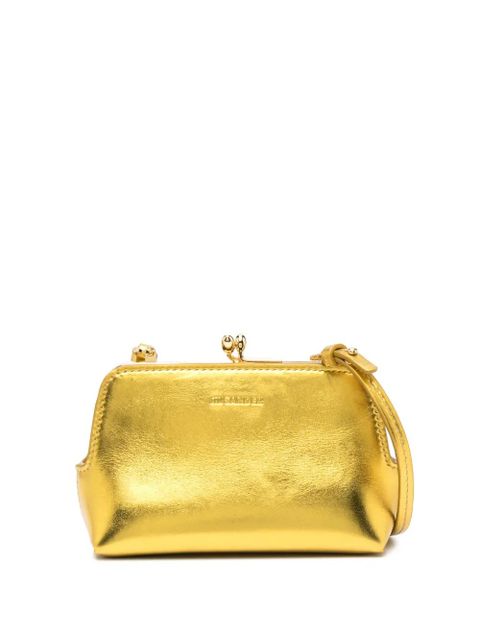 Jil Sander Goji micro leather crossbody bag - Gold - zdjęcie produktu nr 1