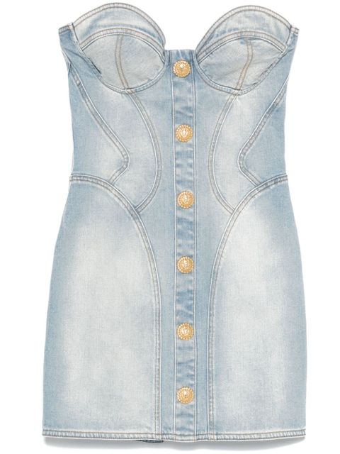 Balmain denim mini dress - Blue - zdjęcie produktu nr 1