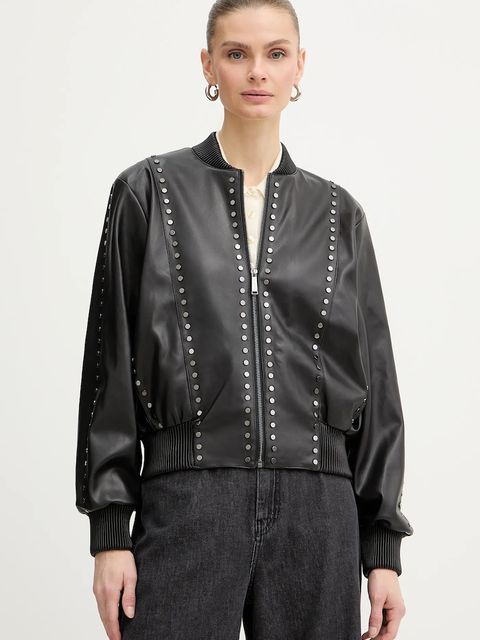 Karl Lagerfeld kurtka bomber kolor czarny przejściowa B1W14036 - zdjęcie produktu nr 1