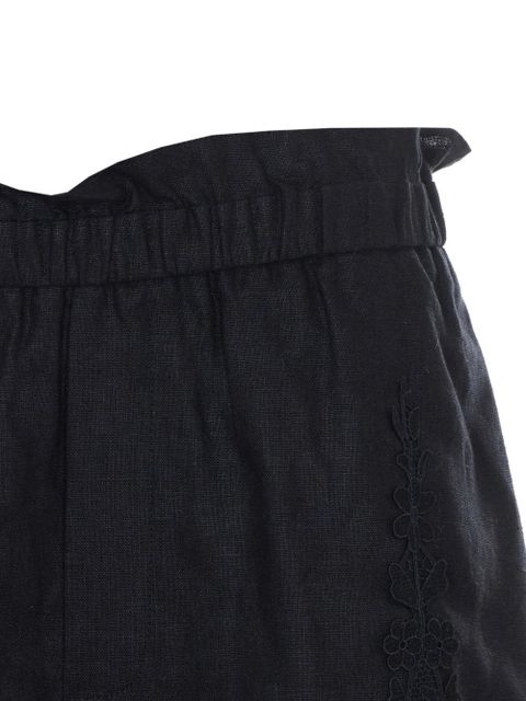 TWINSET floral-lace shorts - Black