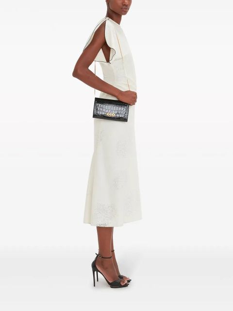 Victoria Beckham crocodile-embossed leather wallet-on-chain - Black - zdjęcie produktu nr 2