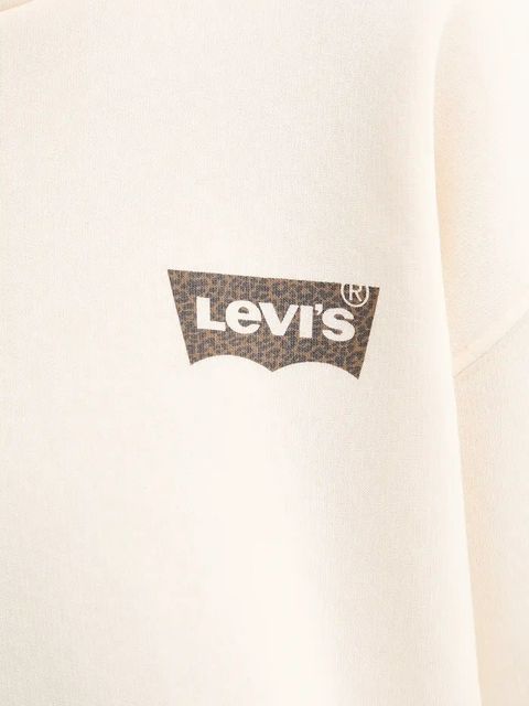 Levi's bluza damska kolor beżowy z kapturem z nadrukiem 004ND - zdjęcie produktu nr 2