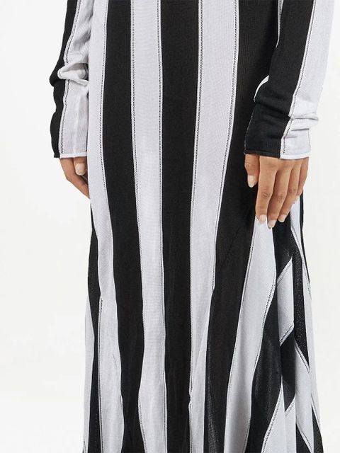 Marni vertical stripe maxi dress - Black
