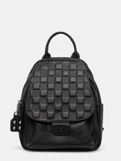 Answear.LAB plecak skórzany damski kolor czarny mały gładki - zdjęcie produktu nr 1