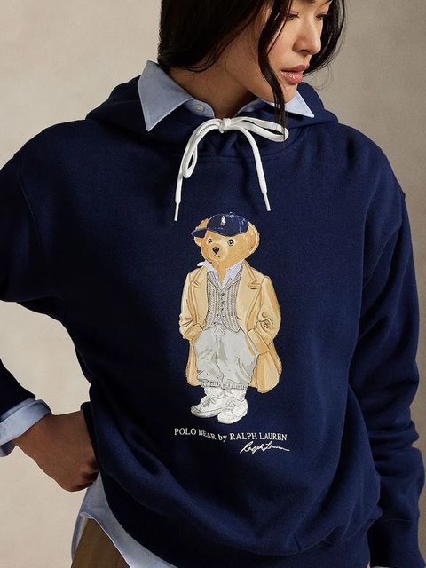 Polo Ralph Lauren bluza damska kolor granatowy gładka 211971757