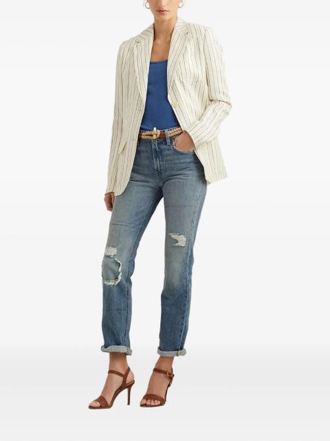 Lauren Ralph Lauren striped two-button jacket - Neutrals