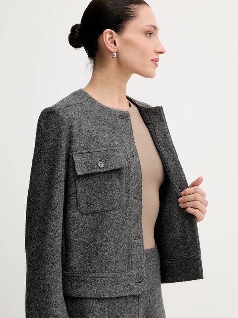 Marc O'Polo kurtka z dodatkiem wełny kolor szary przejściowa 510607774129