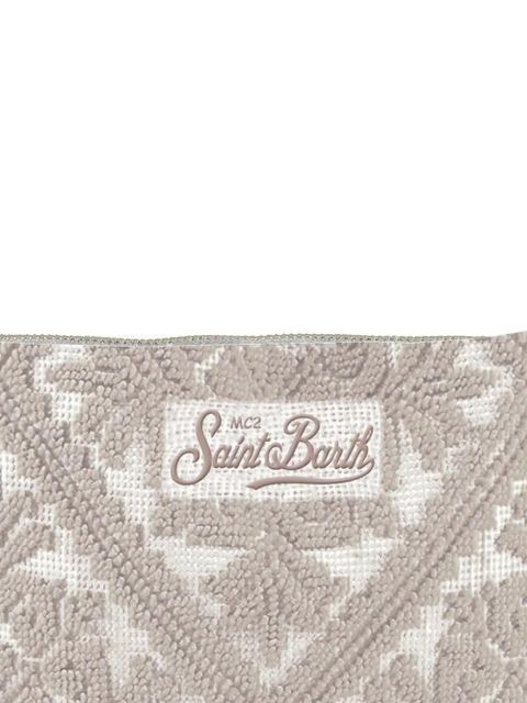 MC2 Saint Barth embroidered cotton clutch - Grey - zdjęcie produktu nr 2