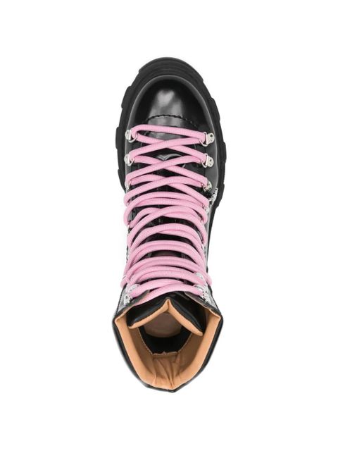 GANNI chunky-sole combat boots - Black