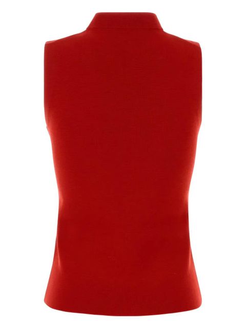 Miu Miu half-zip wool vest - Red - zdjęcie produktu nr 2