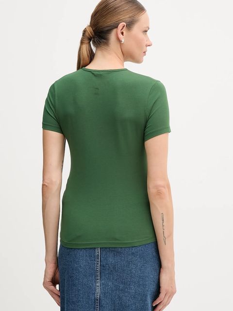 Tommy Hilfiger t-shirt damski kolor zielony WW0WW47316