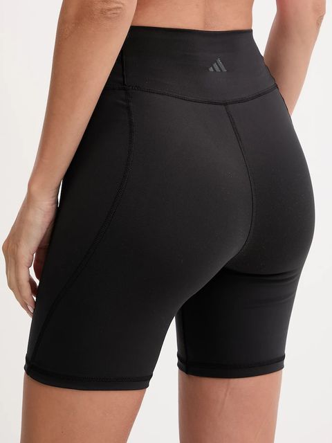 adidas Performance szorty do jogi All me damskie kolor czarny gładkie high waist JW7665 - zdjęcie produktu nr 2