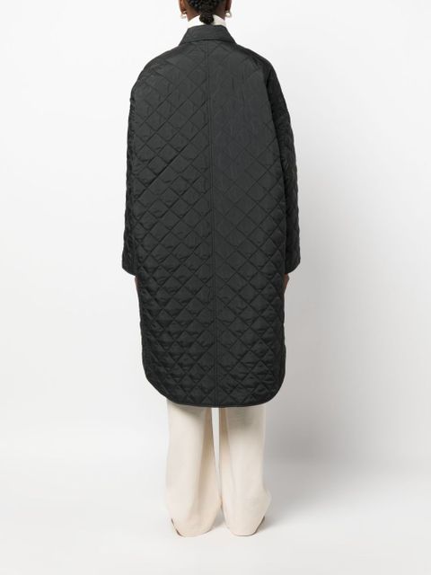 TOTEME quilted cocoon coat - Black