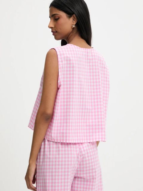 Answear.LAB bluzka bawełniana damska kolor różowy wzorzysta