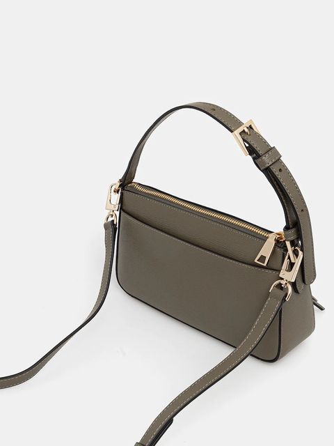 Dkny torebka skórzana kolor zielony R42HKE18