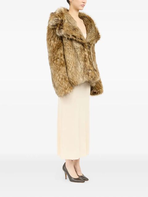 MM6 Maison Margiela faux-fur jacket - Brown - zdjęcie produktu nr 2