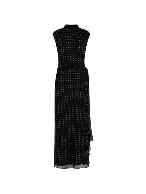 ROTATE BIRGER CHRISTENSEN polka-dot maxi dress - Black - zdjęcie produktu nr 1