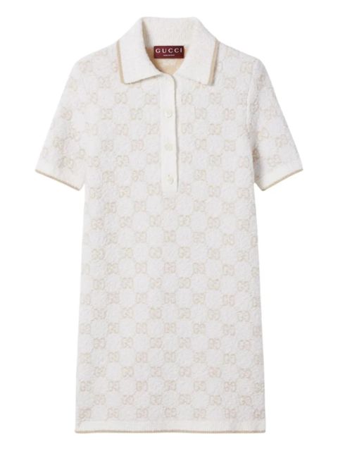 Gucci GG-pattern short-sleeve mini dress - White - zdjęcie produktu nr 1