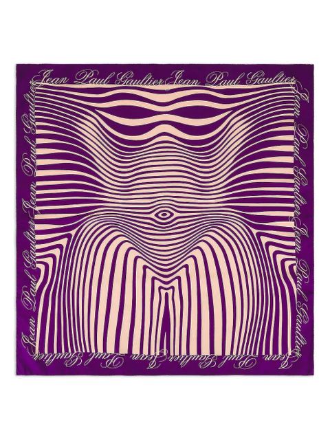Jean Paul Gaultier striped-pattern scarf - Purple - zdjęcie produktu nr 1