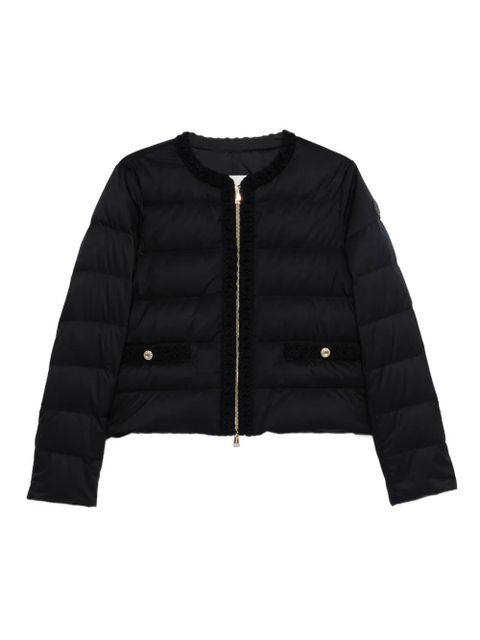 Moncler quilted-trimmed down jacket - Blue - zdjęcie produktu nr 1