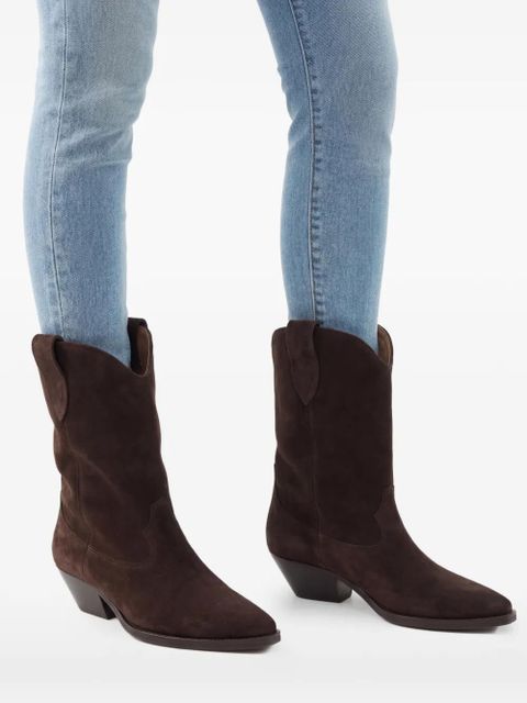 ISABEL MARANT suede pointed-toe boots - Brown
