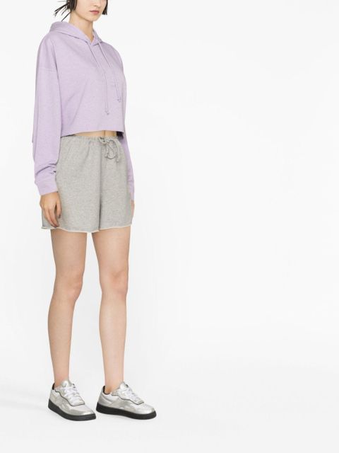 GANNI embroidered-logo drawstring shorts - Grey - zdjęcie produktu nr 2