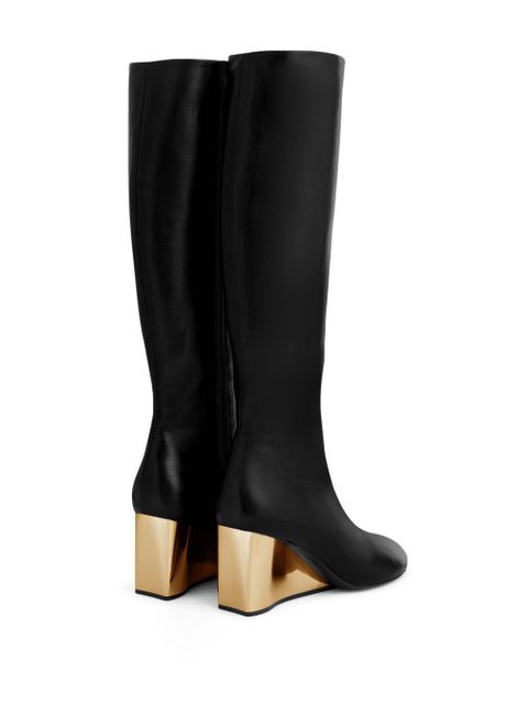Rabanne wedge heel below-the-knee boots - Black - zdjęcie produktu nr 2