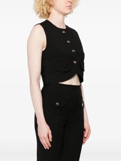 SANDRO cropped button-up top - Black