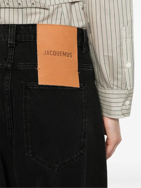 Jacquemus Le de-Nîmes Large mid-rise boyfriend jeans - Black